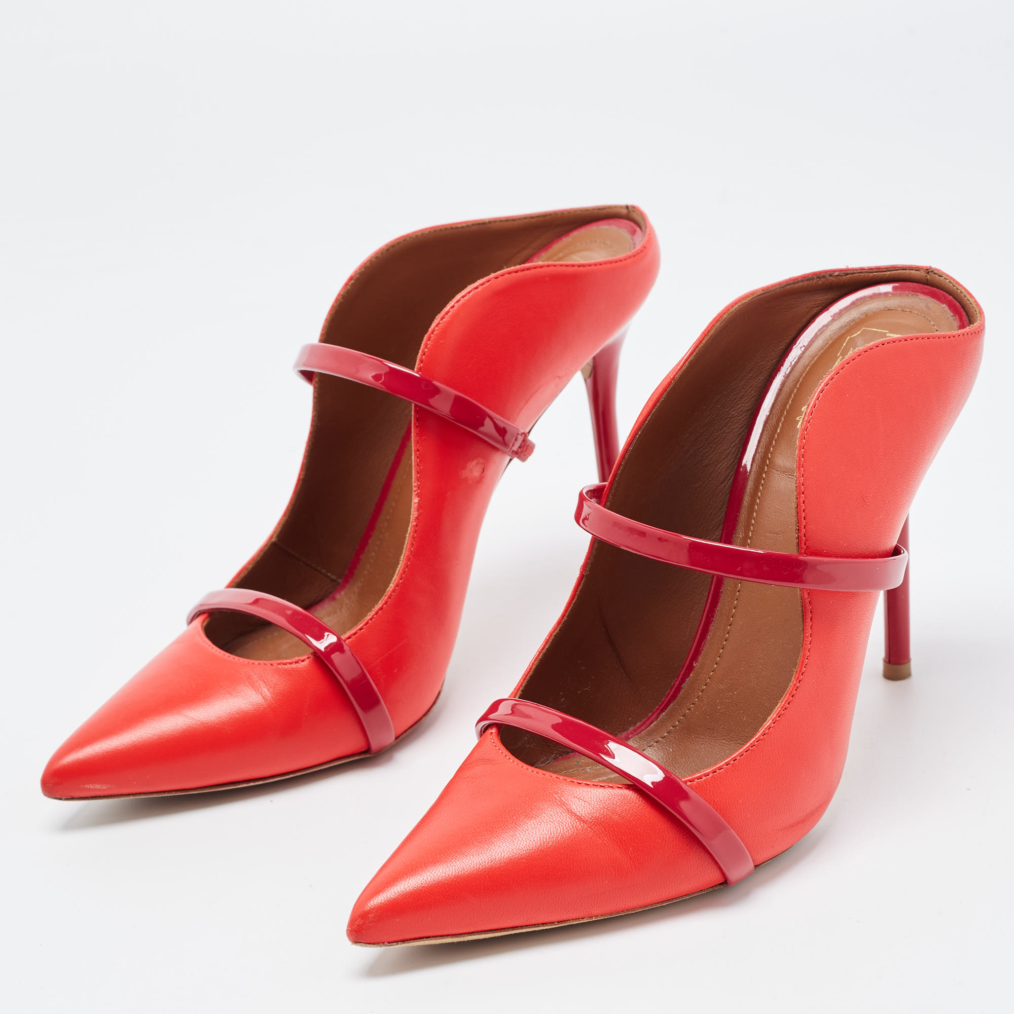 

Malone Souliers Red Leather Maureen Mules Size
