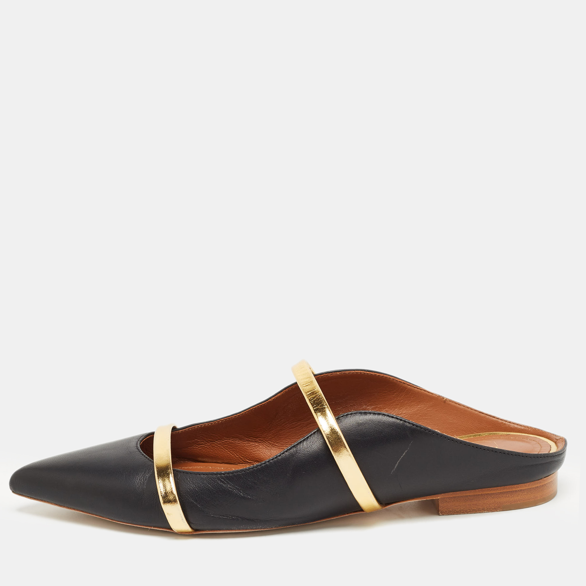 

Malone Souliers Black Leather Maureen Sandals Size
