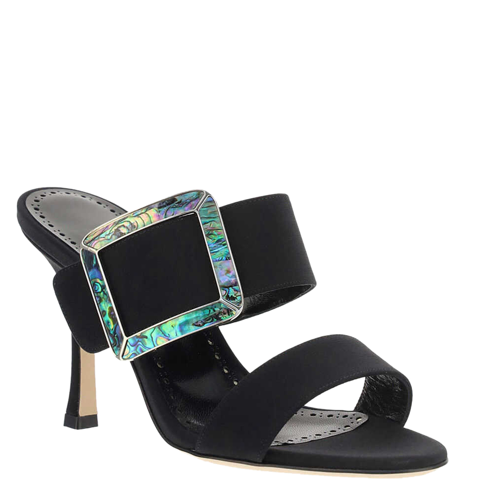 

Manolo Blahnik Black Gable Sandals Size IT