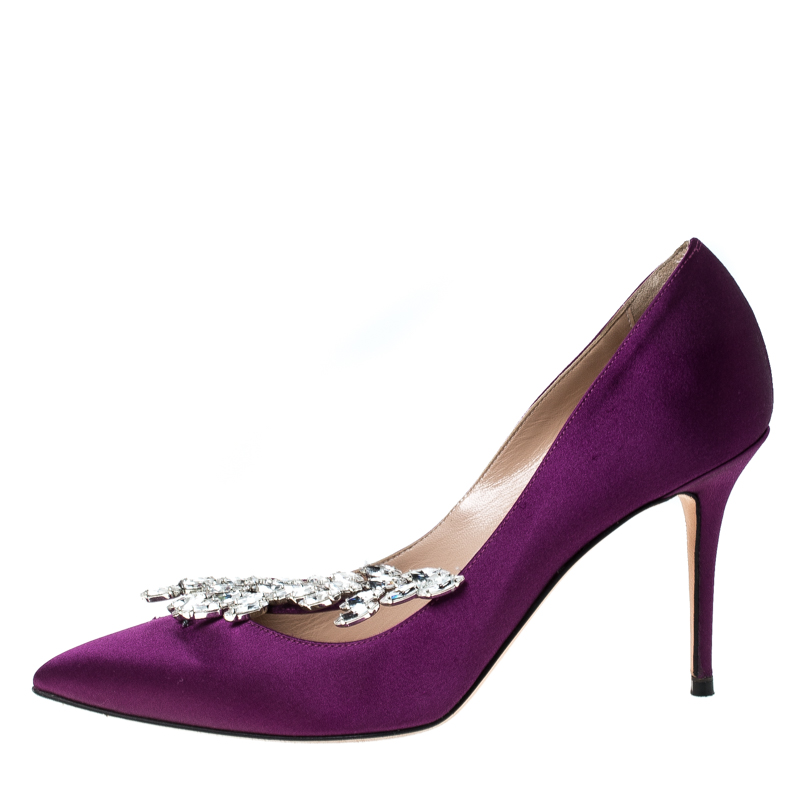 manolo blahnik purple shoes