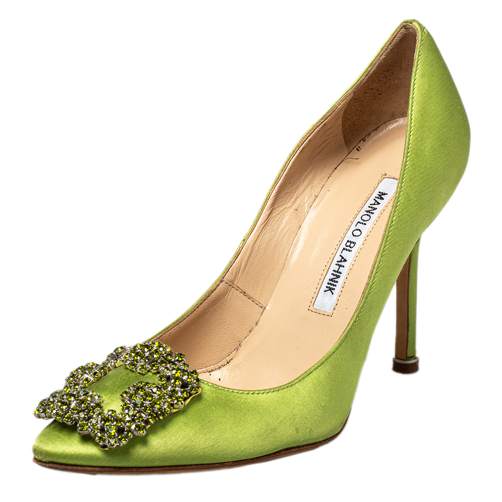 manolo blahnik green hangisi