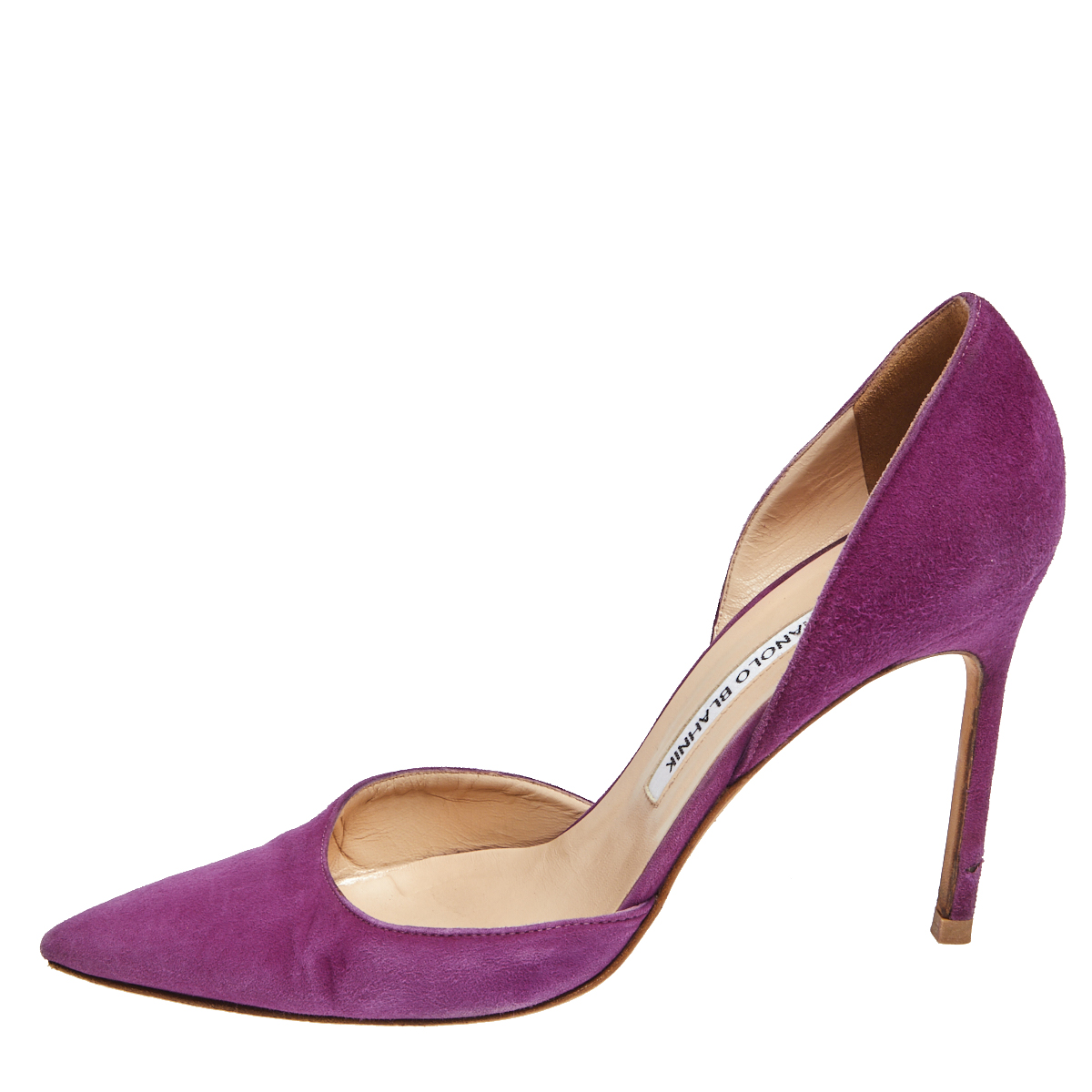 

Manolo Blahnik Purple Suede Tayler D'orsay Pointed Toe Pumps Size