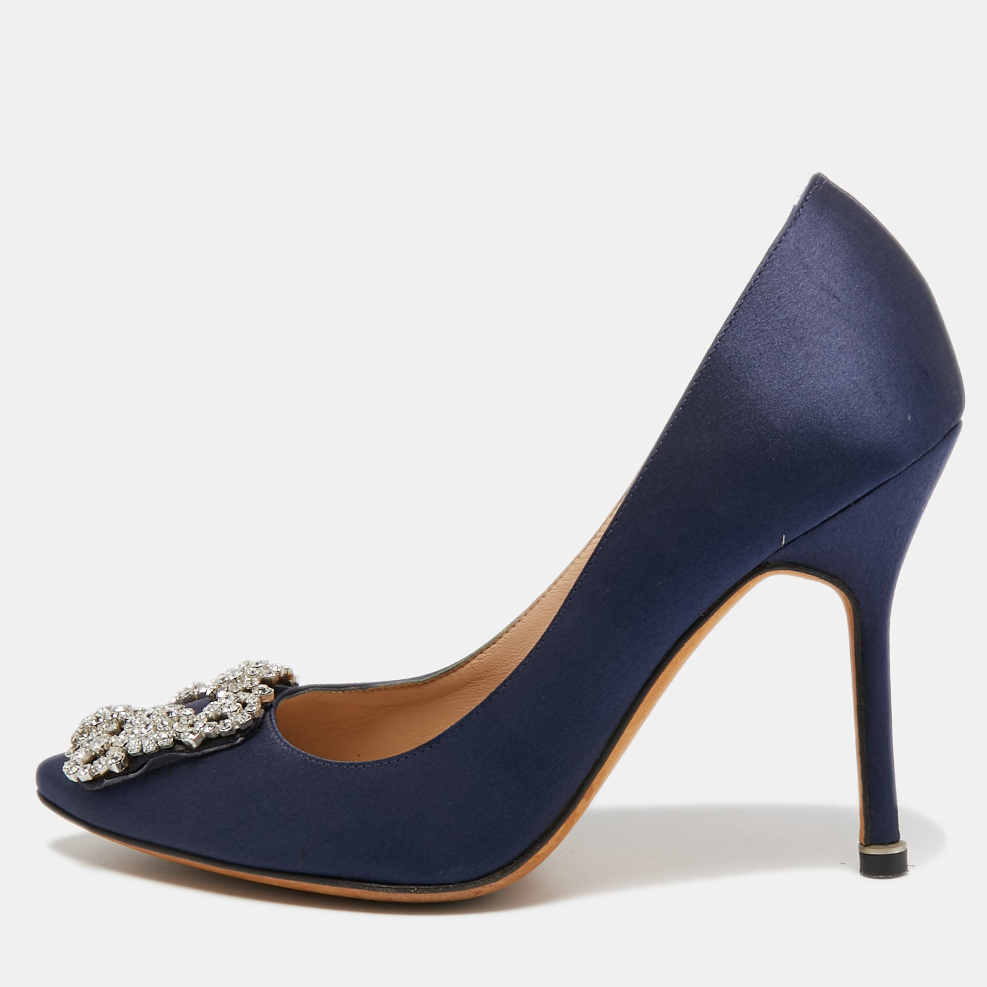 navy blue manolo blahnik shoes