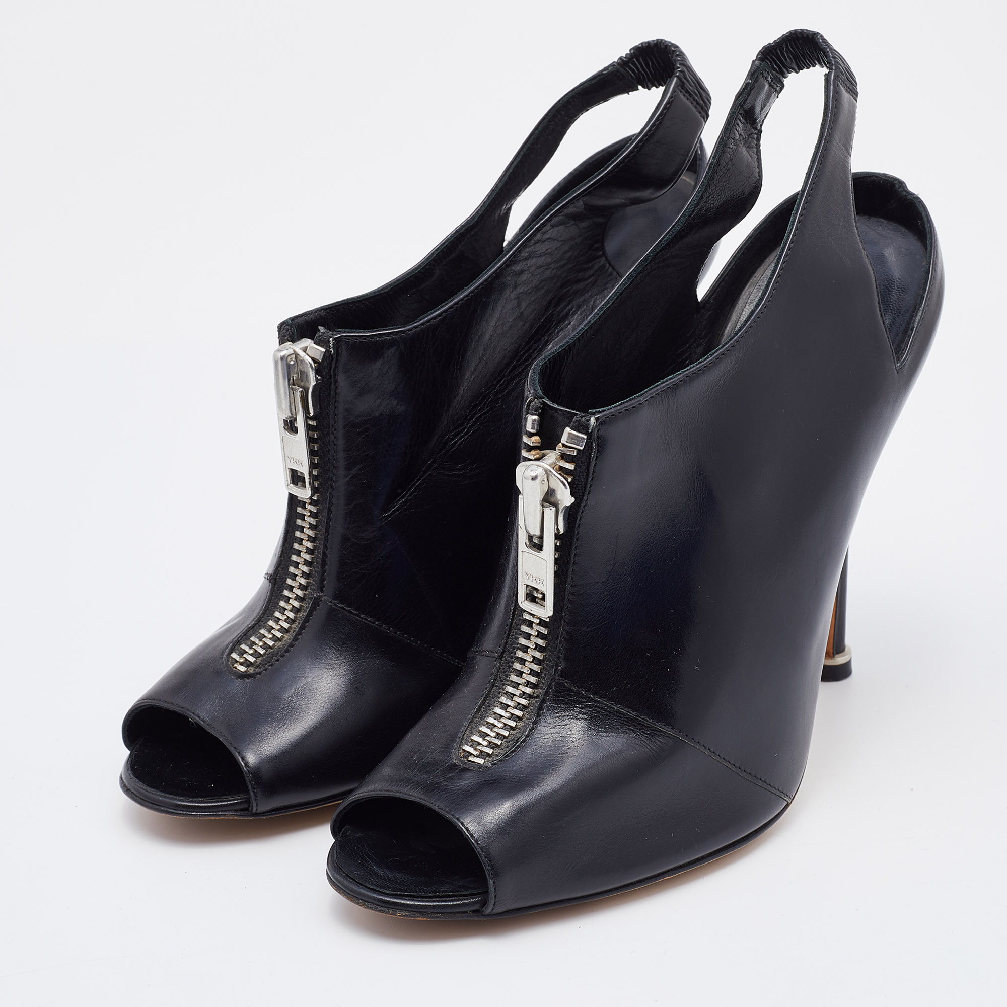 

Manolo Blahnik Black Leather Vella Booties