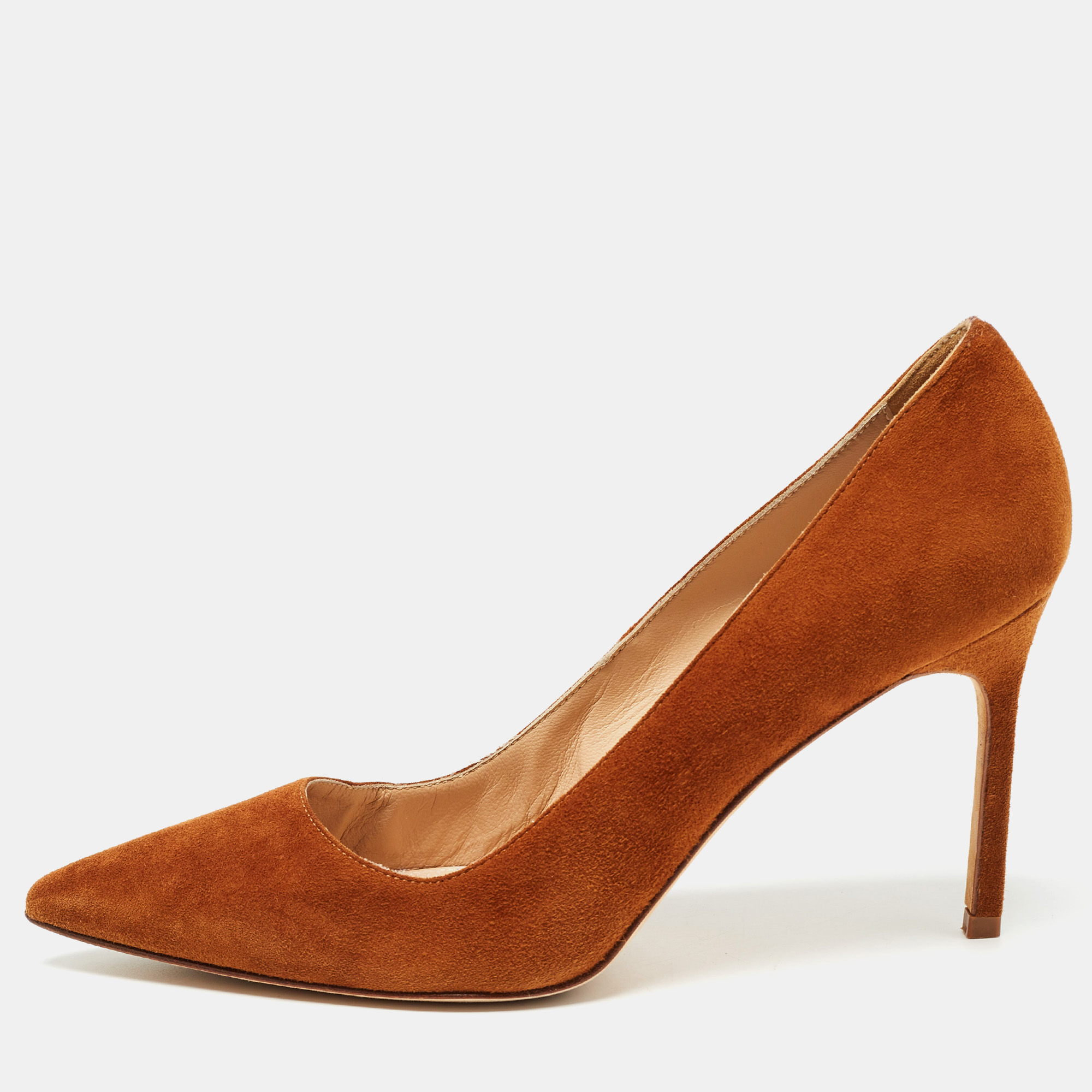 

Manolo Blahnik Brown Suede BB Pumps Size