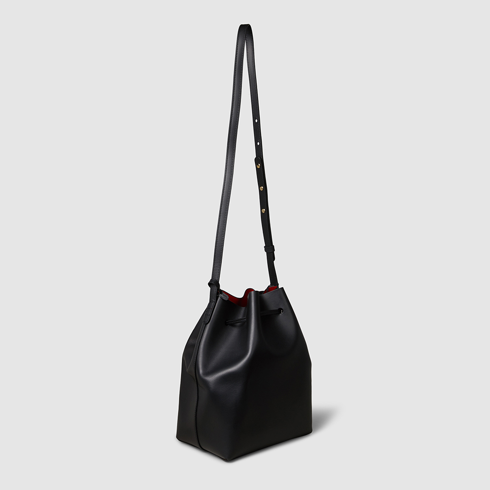 

Mansur Gavriel Black Leather Bucket Bag