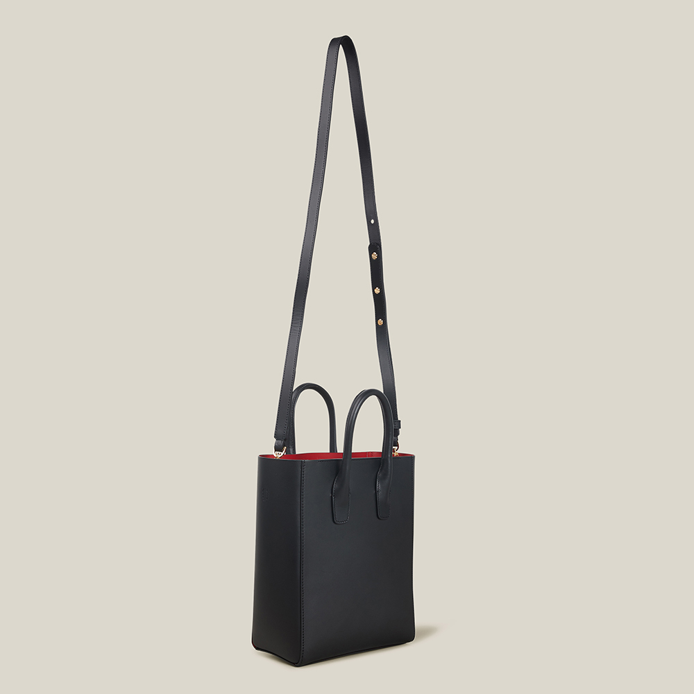 

Mansur Gavriel Black Mini NS Leather Tote Bag