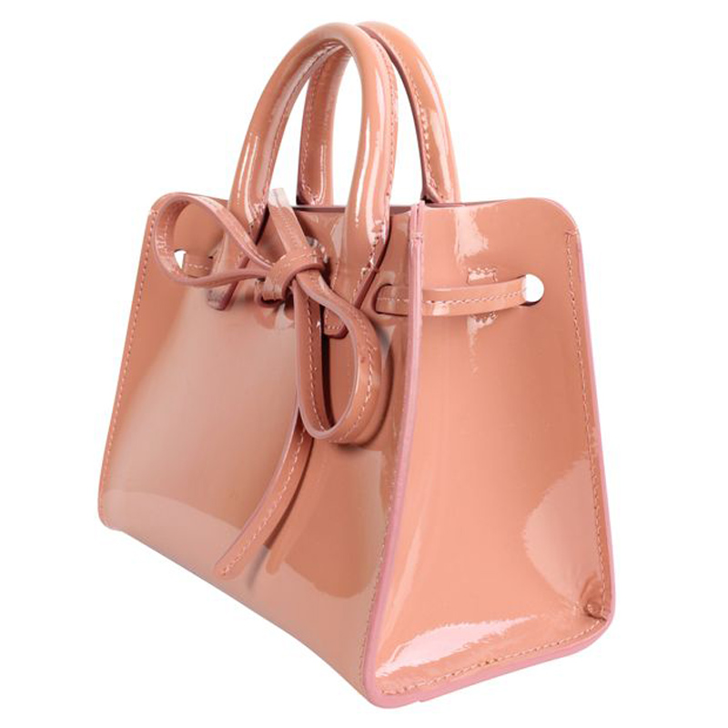 

Mansur Gavriel Pink Patent Leather Mini Sun Bag