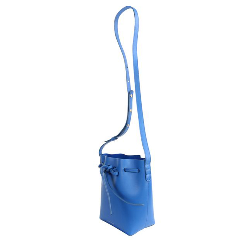 

Mansur Gavriel Blue Leather Bucket Bag