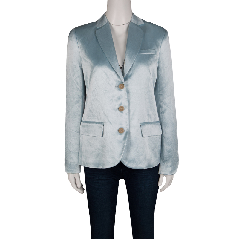 

Marc by Marc Jacobs Stormy Sky Blue Cosmo Satin Blazer