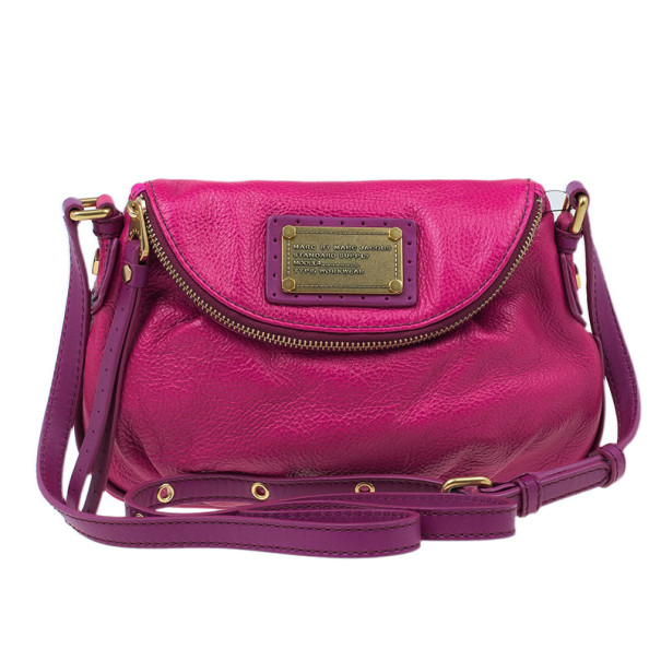 Pre Owned Marc by Marc Jacobs Pop Pink Leather Classic Q Natasha Bag