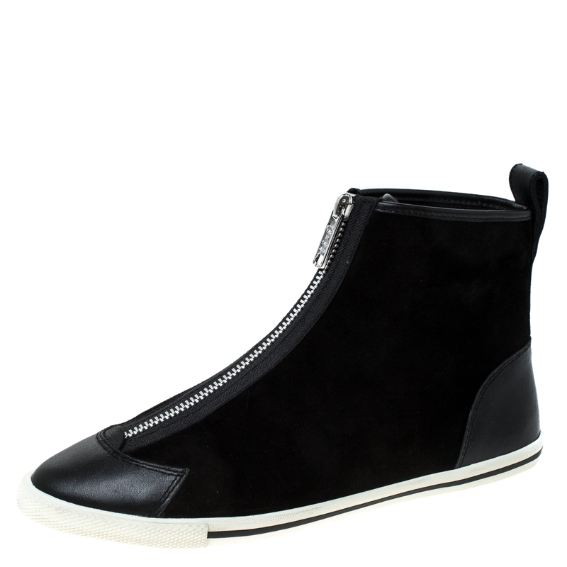 Pre Owned حذاء رياضي مارك باي مارك جاكوبس سويدي أسود بسحاب أمامي عنق مرتفع مقاس 38