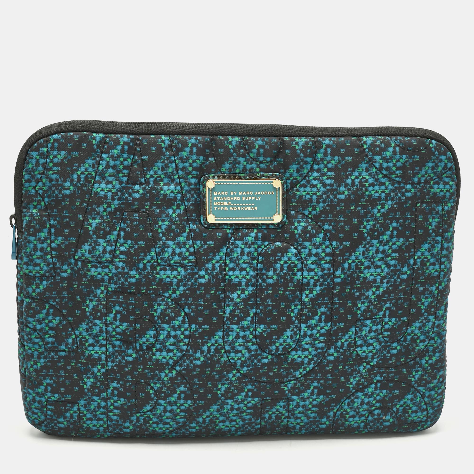 

Marc by Marc Jacobs Black/Green Nylon Laptop Sleeve