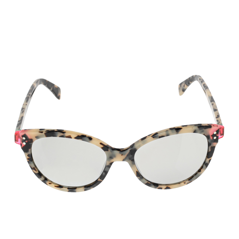 

Marc by Marc Jacobs Beige/Black Marble Effect Acetate MMJ 461/S Mirror Sunglasses