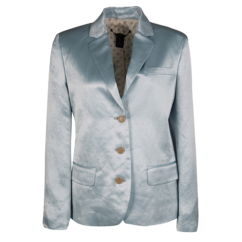 مملوكة مسبقًا جاكيت بليزر مارك باي مارك جاكوبس ستورمي ساتان كوزمو أزرق فاتح M