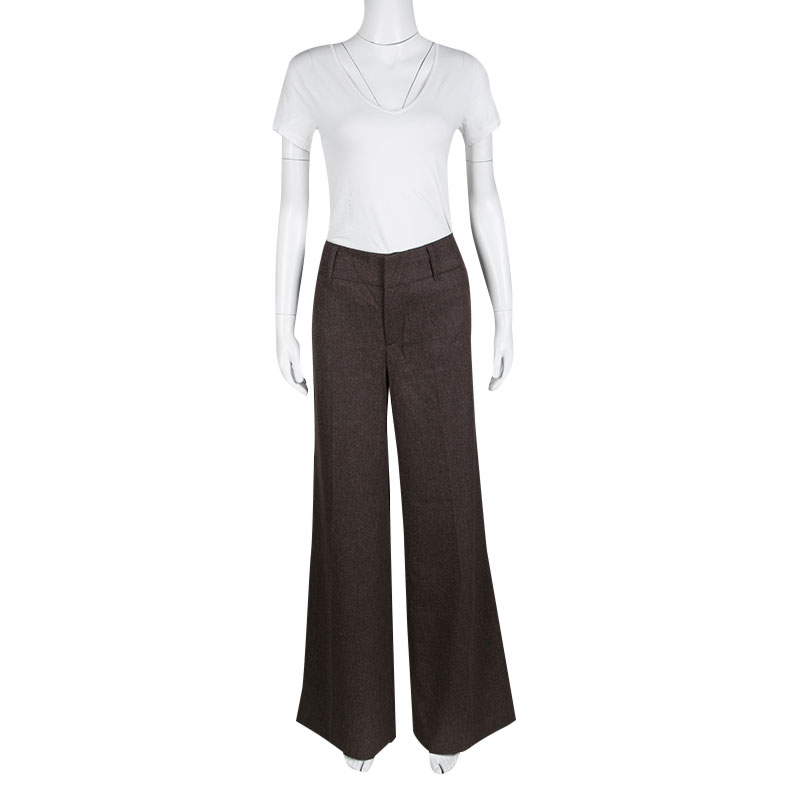 

Marc By Marc Jacobs Brown Wool Wide Leg Pants
