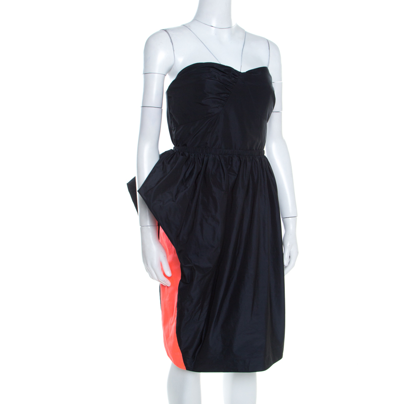 

Marc by Marc Jacobs Black Asymmetric Peg Ellsworth Strapless Dress