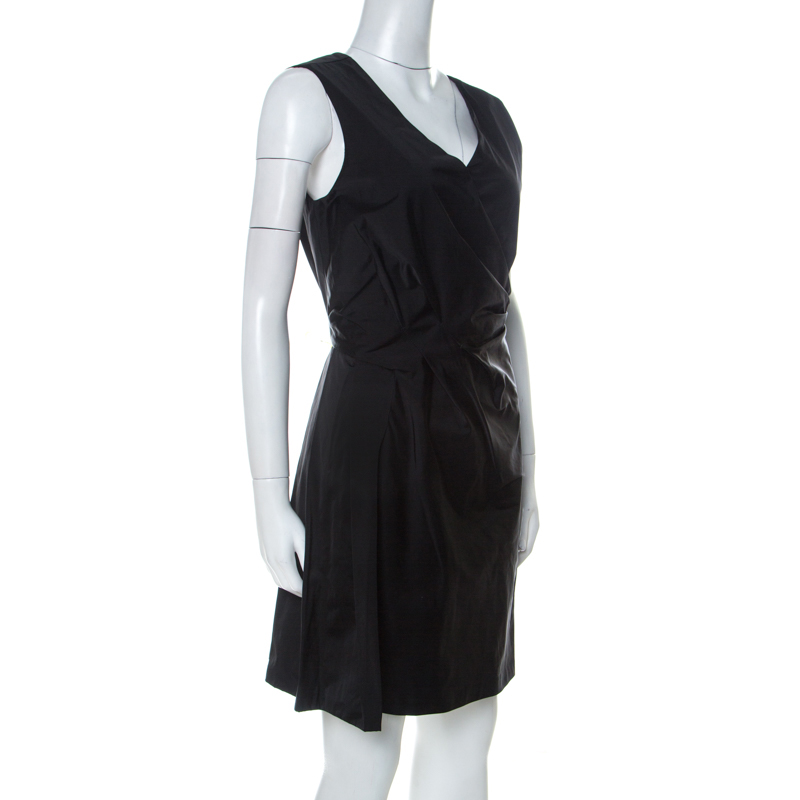 

Marc by Marc Jacobs Black Draped Sleeveless Cocktail Dress