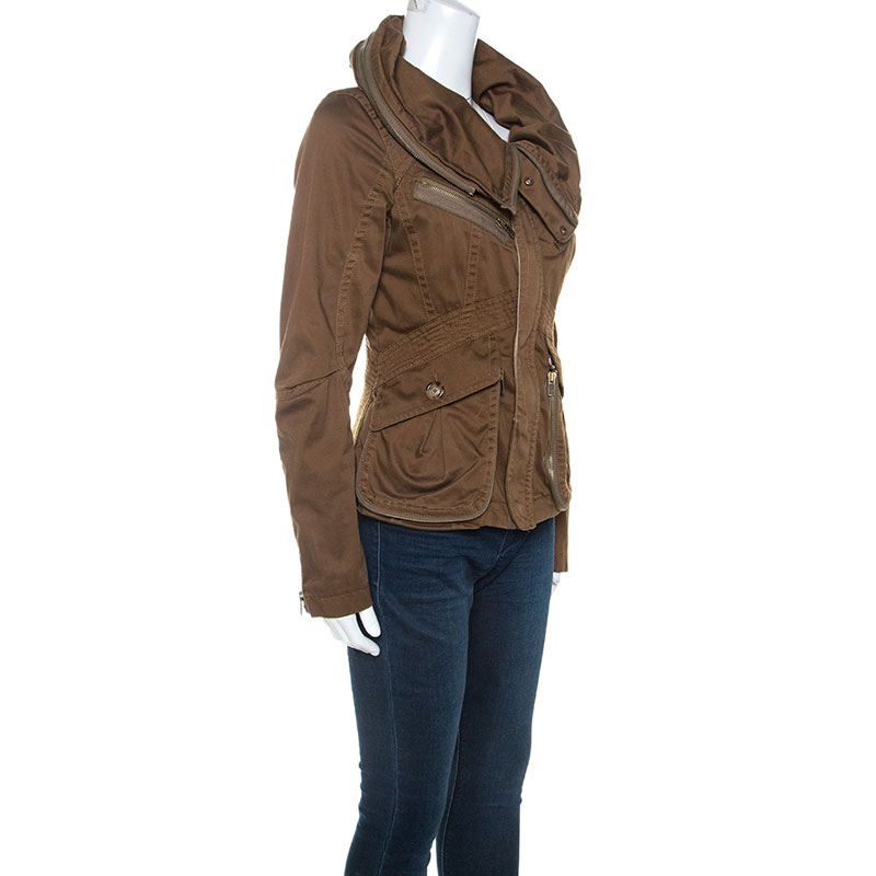 

Marc by Marc Jacobs Brown Cotton Zip Front Jacket