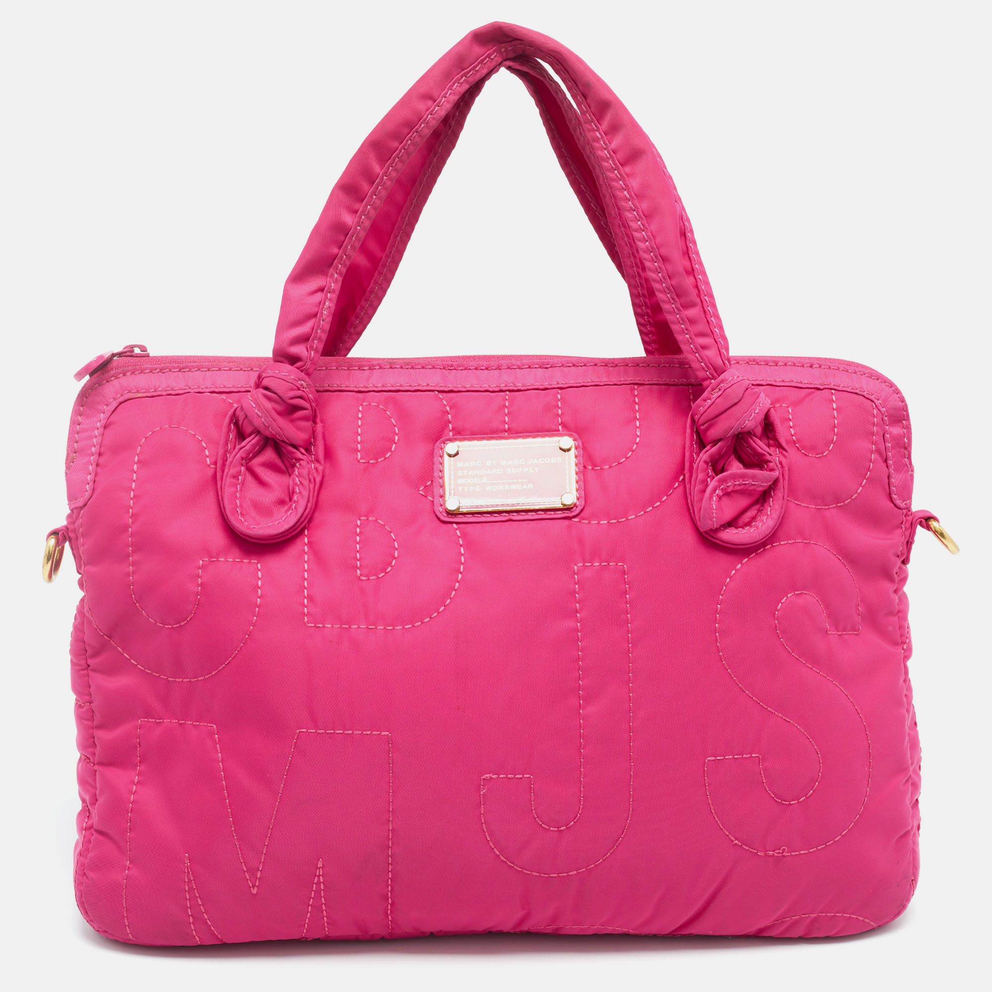 

Marc By Marc Jacobs Fuchsia Nylon Pretty Laptop Bag, Pink