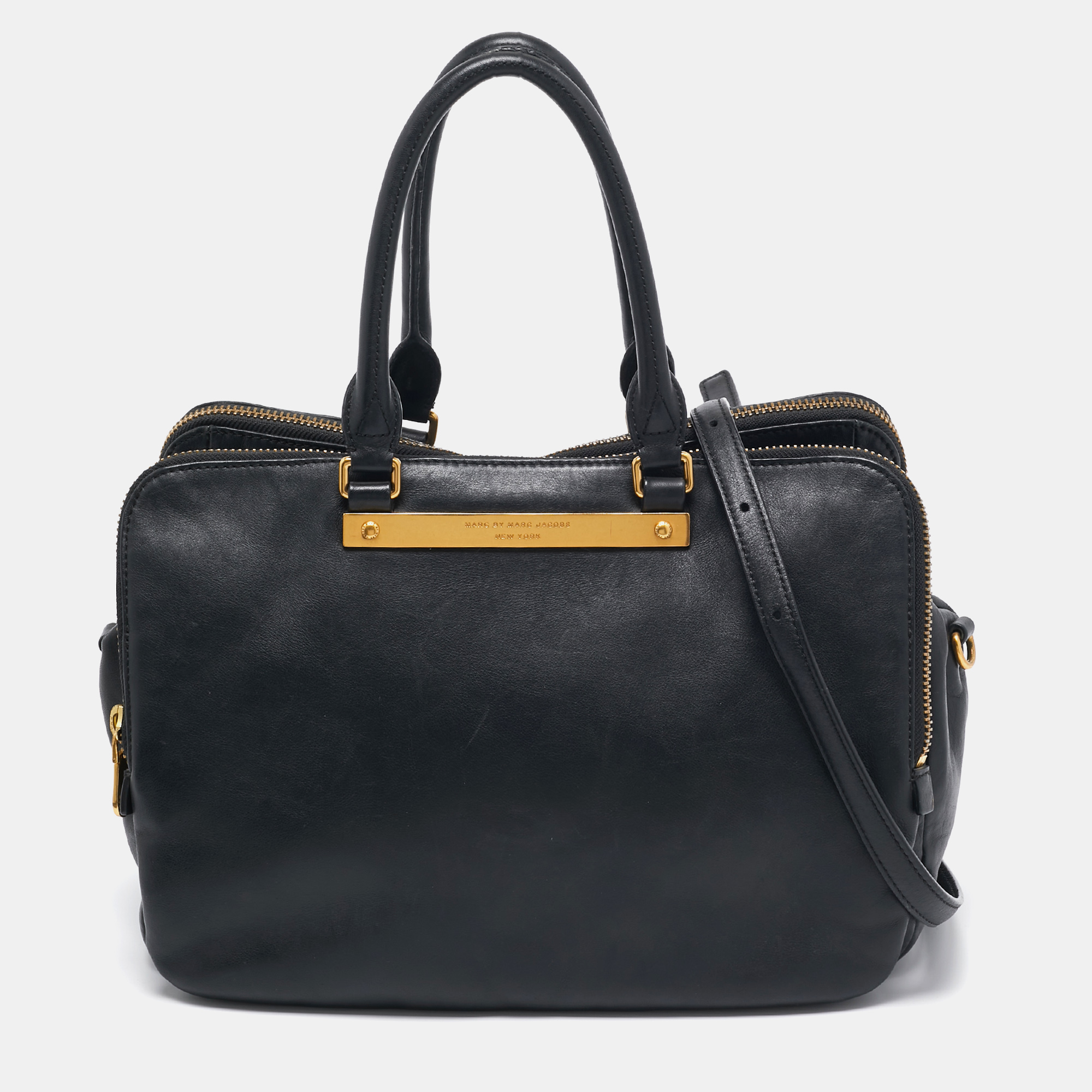 

Marc by Marc Jacobs Black Leather Goodbye Columbus Satchel