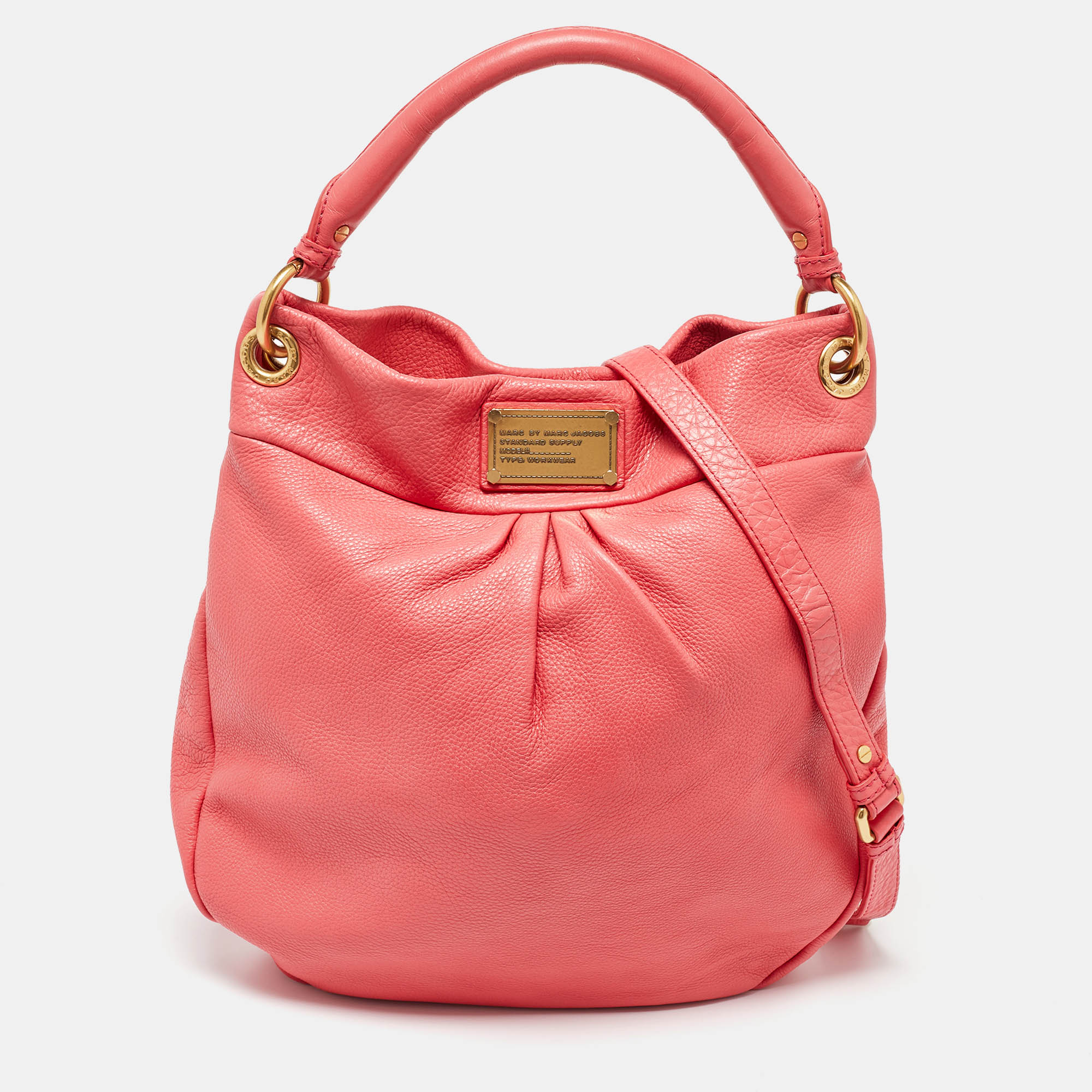 

Marc by Marc Jacobs Coral Orange Leather Classic Q Hillier Hobo