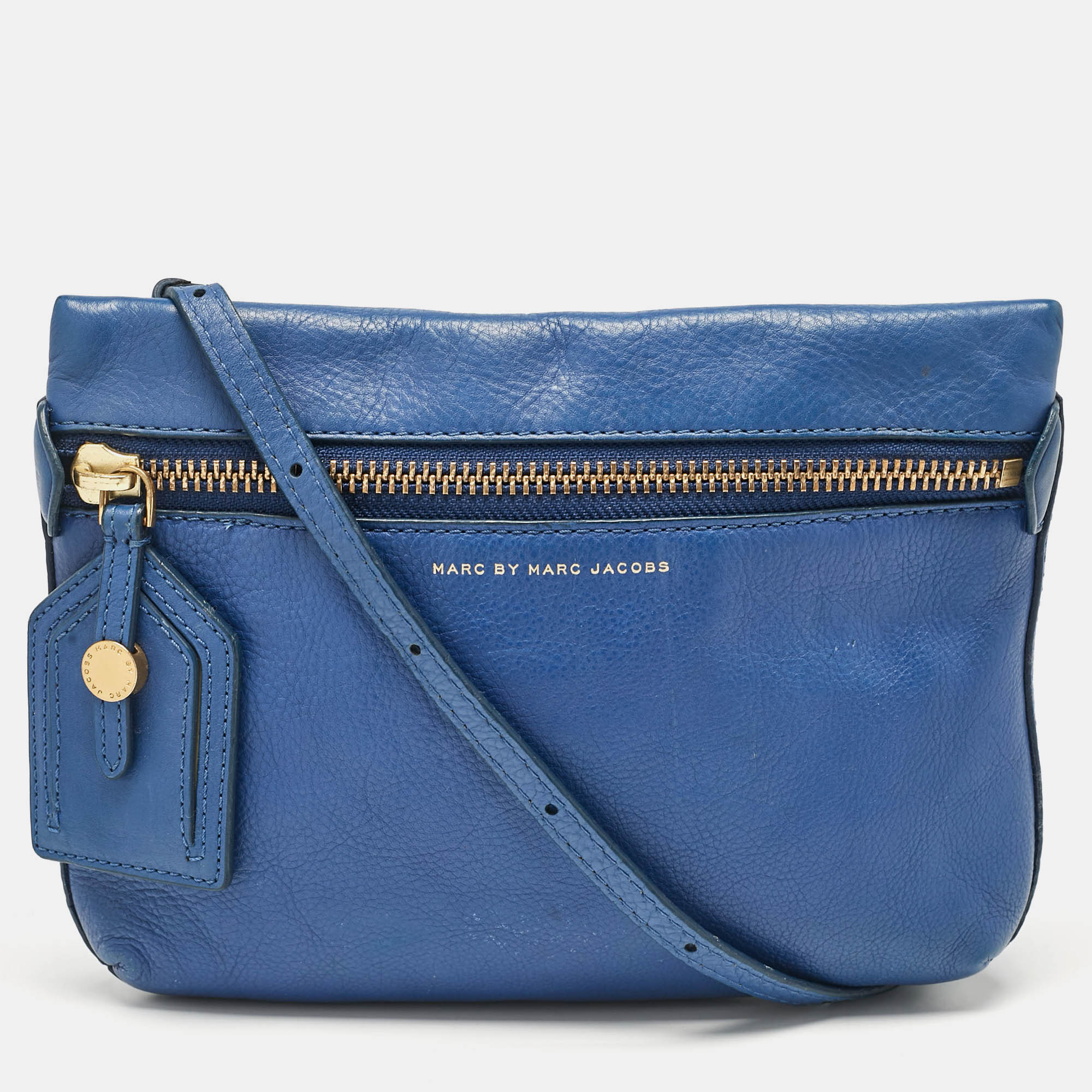 

Marc by Marc Jacobs Blue Leather Zip Crossbody Bag