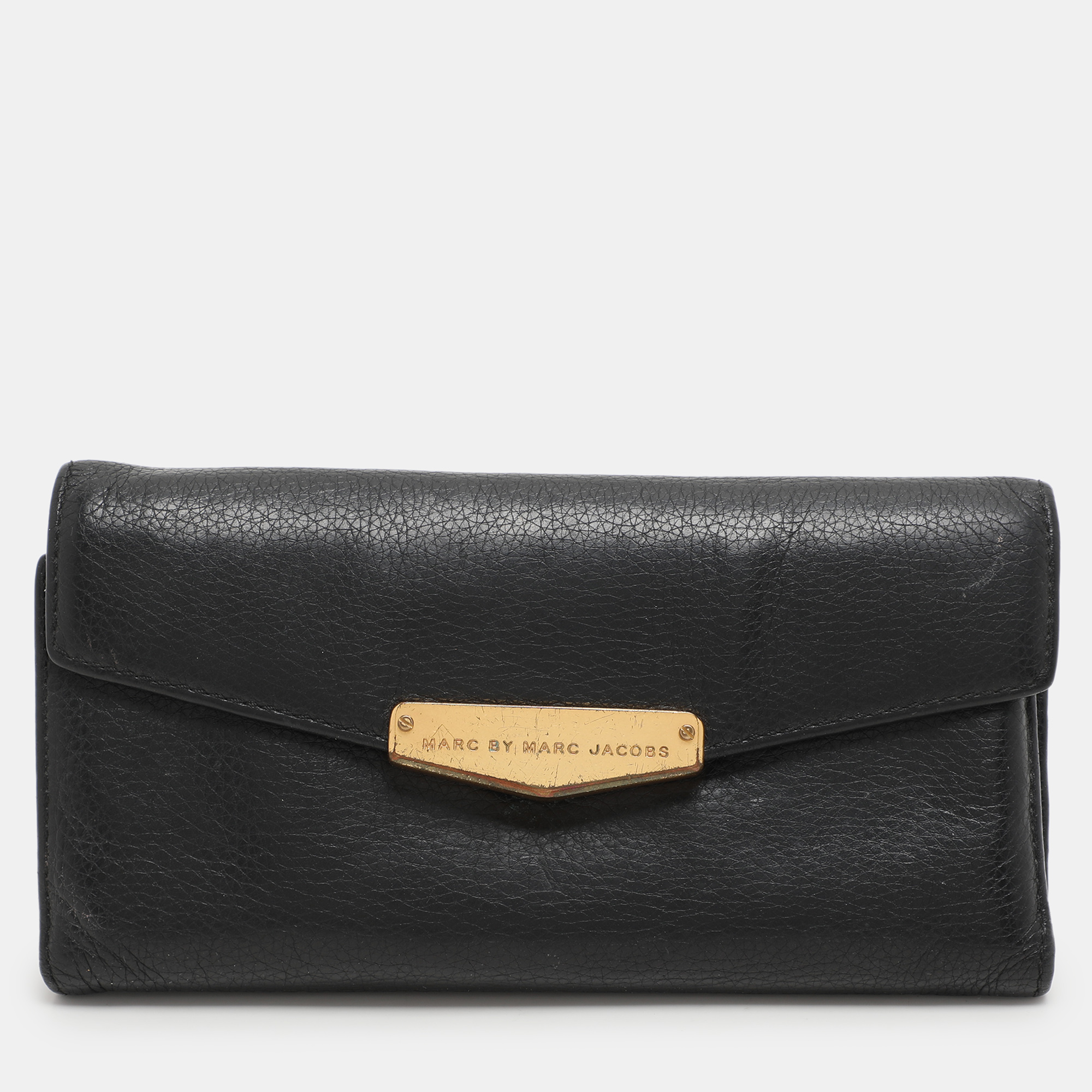 

Marc by Marc Jacobs Black Leather Trifold Continental Wallet