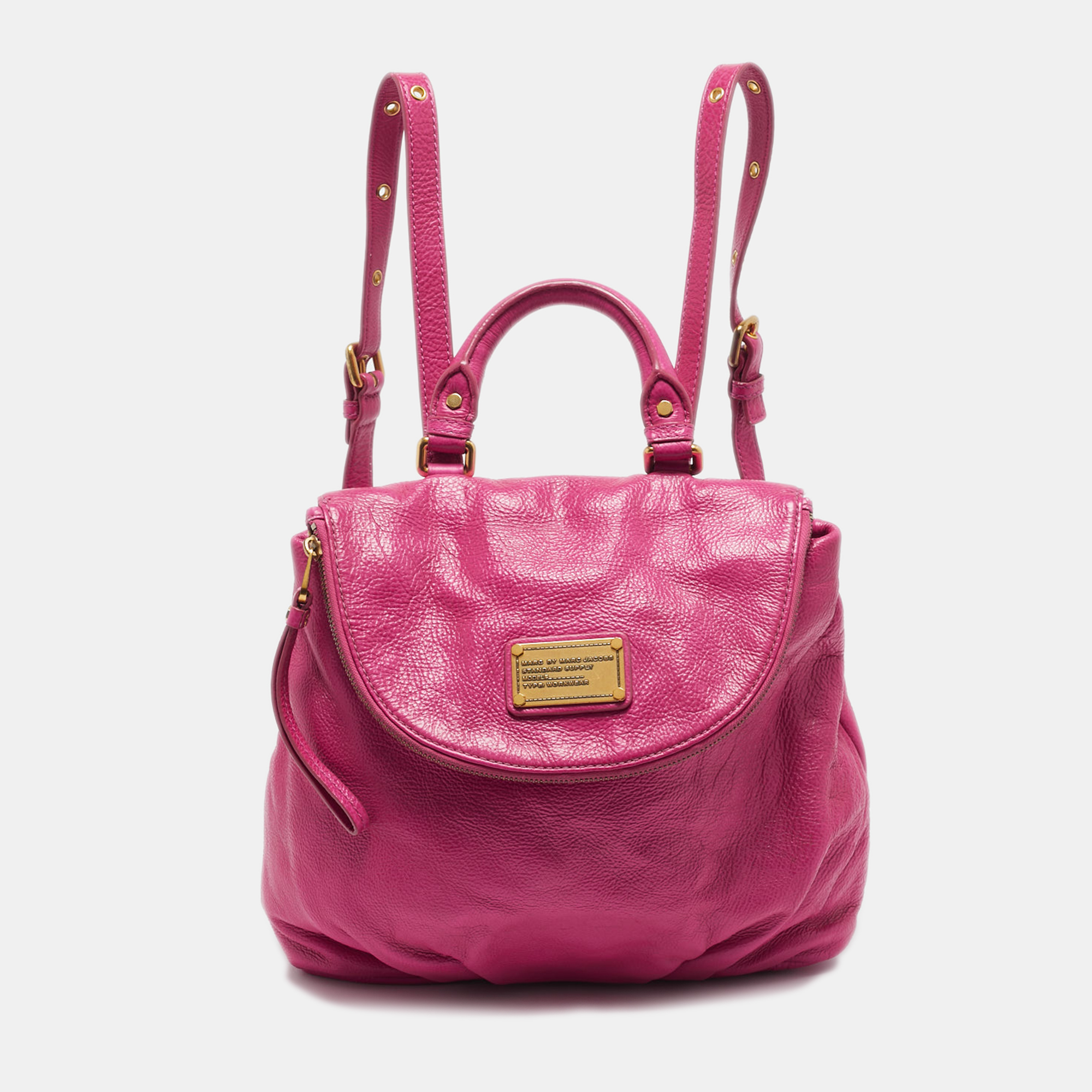 

Marc by Marc Jacobs Pink Leather Classic Q Mariska Backpack