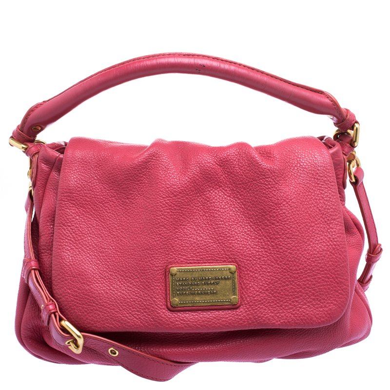 Pre Owned Marc by Marc Jacobs Pink Leather Classic Q Lil Ukita Satchel