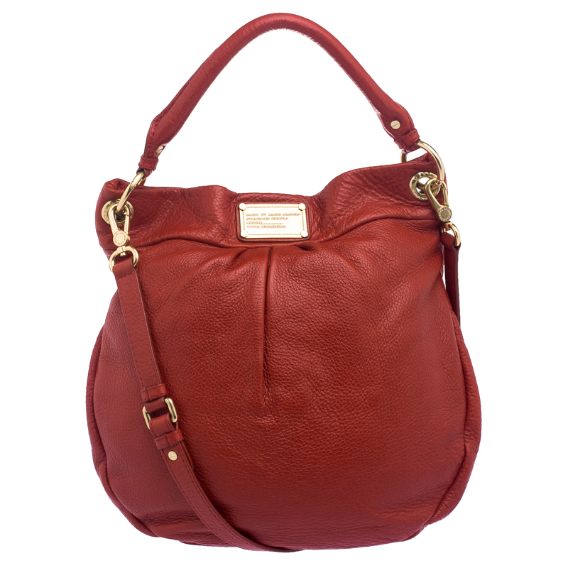 marc jacobs red leather bag