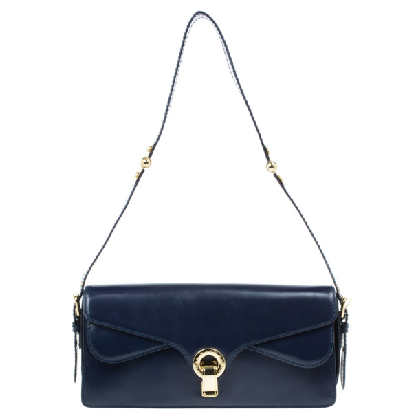 Marc by Marc Jacobs Navy Blue Leather Small Shoulder Bag