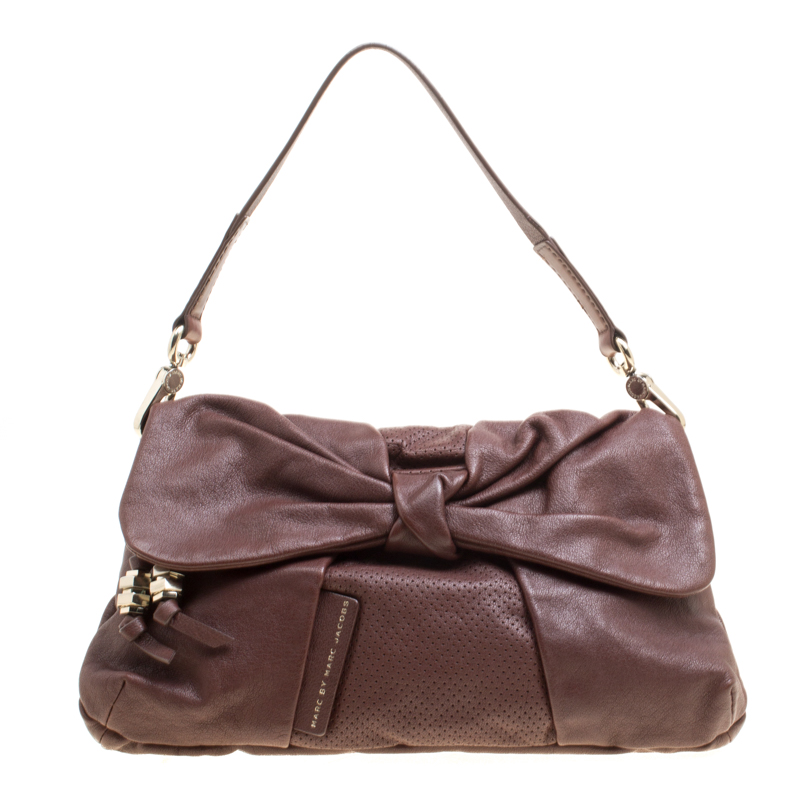Pre Owned Marc by Marc Jacobs Brown Leather Hillsy Shoulder Bag