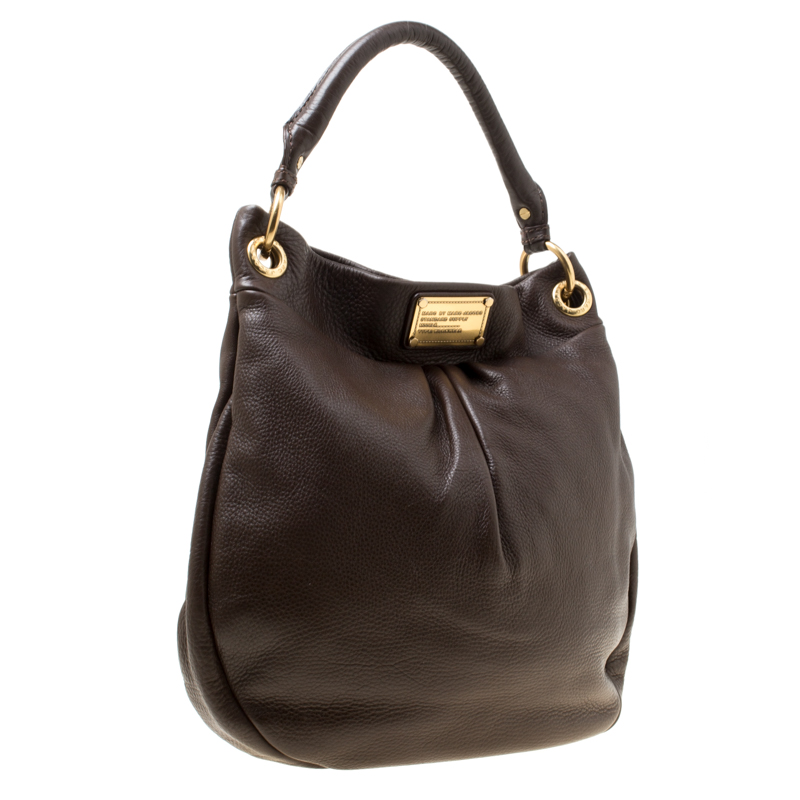 Marc by Marc Jacobs Taupe Leather Classic Q Hillier Hobo - ShopStyle