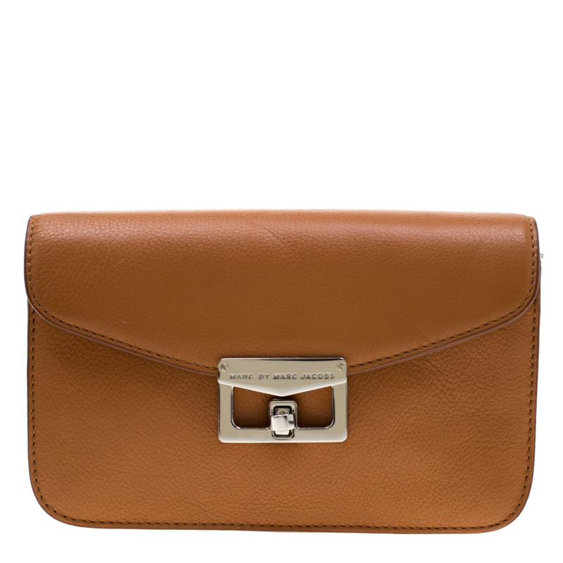 Pre Owned حقيبة كروس مارك باي مارك جاكوبس بيانكا جان أون A ليش جلد أسود