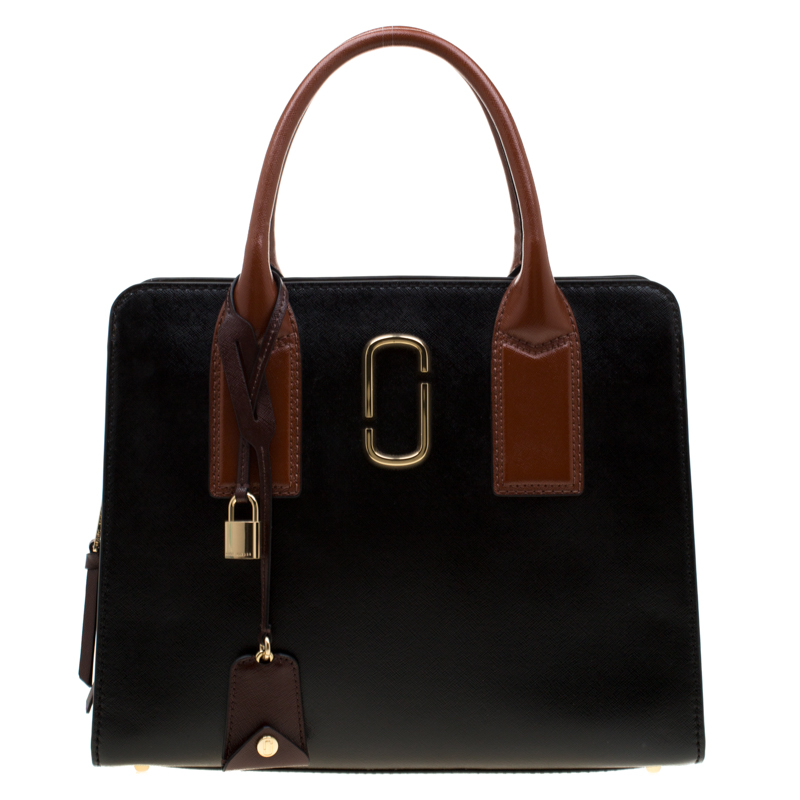 مملوكة مسبقًا حقيبة يد مارك جاكوبس بيغ شوت جلد بنية/ سوداء