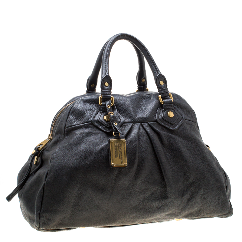 Marc by Marc Jacobs Black Leather Classic Q Baby Aidan Satchel