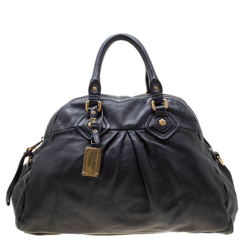 Marc by Marc Jacobs Black Leather Classic Q Baby Aidan Satchel