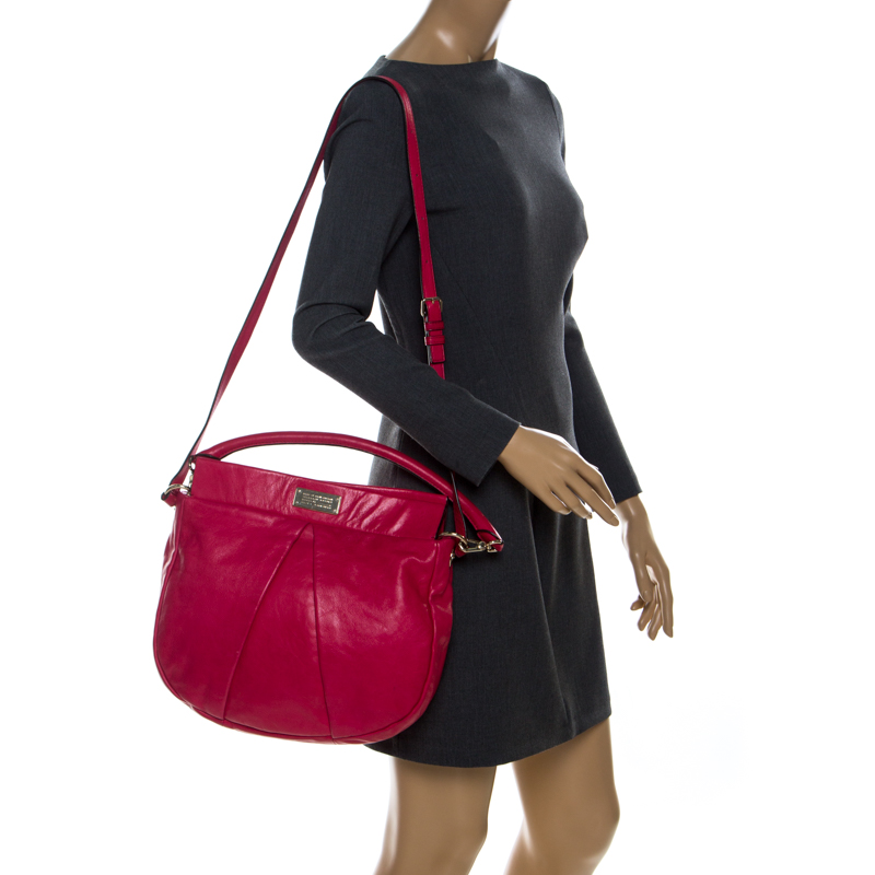 

Marc by Marc Jacobs Hot Pink Leather Classic Q Hillier Hobo