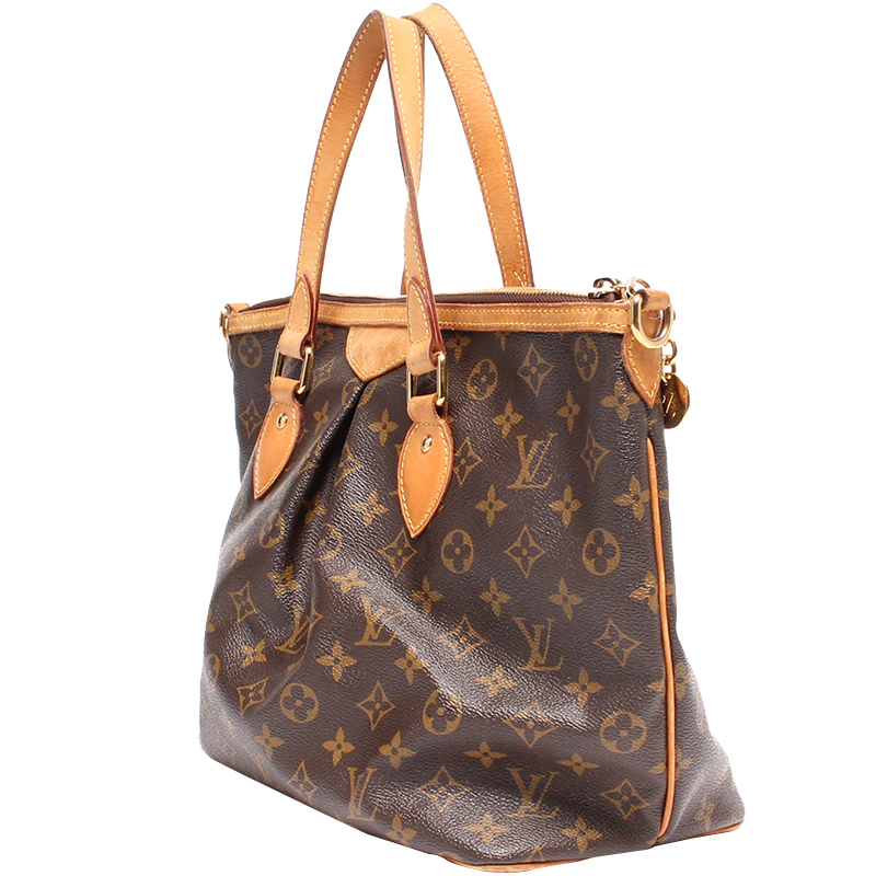 

Louis Vuitton Monogram Canvas Leather Palermo PM Bag, Brown