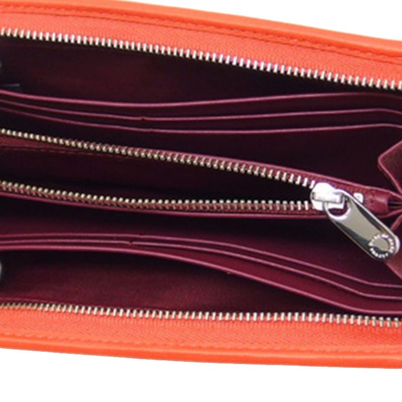 

Marc By Marc Jacobs Orange Leather Round Zipper Wallet