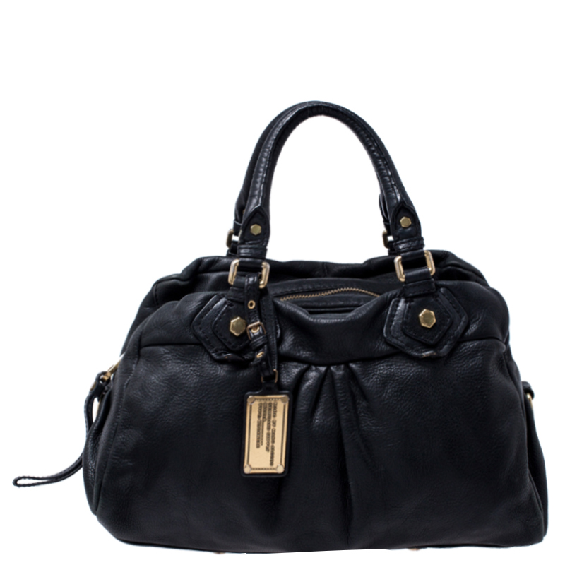 Pre Owned حقيبة مارك باي مارك جاكوبس Q بيبي غروفي جلد سوداء