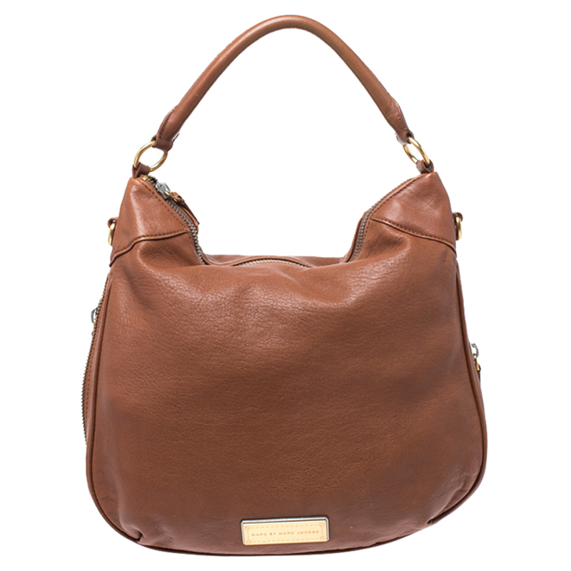 Marc by Marc Jacobs Brown Leather Washed Up Billy Hobo