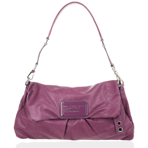 Marc by Marc Jacobs Purple Leather Dr. Q Convertible Clutch