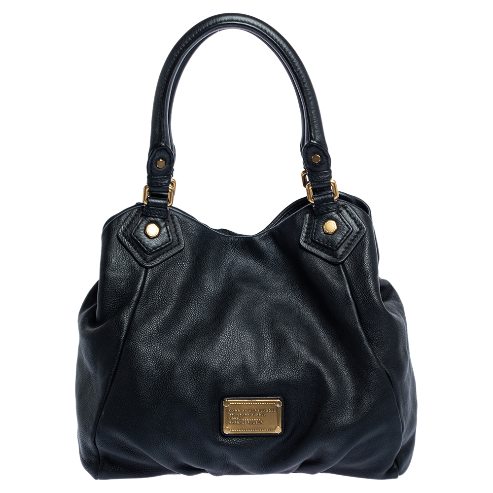 Pre-Owned Marc By Marc Jacobs Black Leather Classic Q Francesca Shoulder Bag | ModeSens