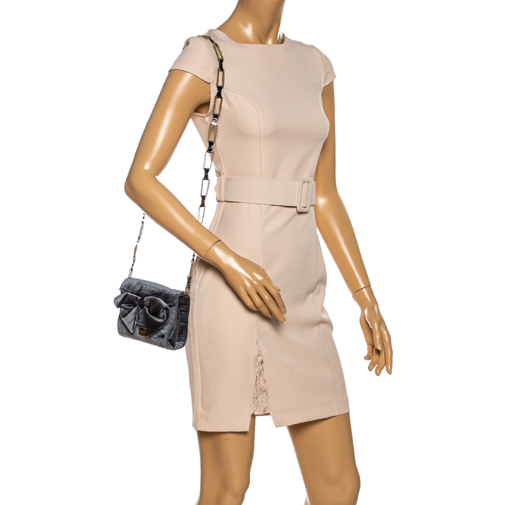 

Marc by Marc Jacobs Grey Velvet Shoulder Bag