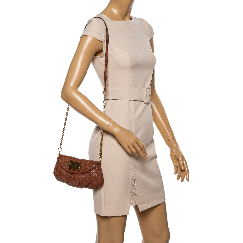 

Marc by Marc Jacobs Brown Leather Mini Classic Q Natasha Crossbody Bag