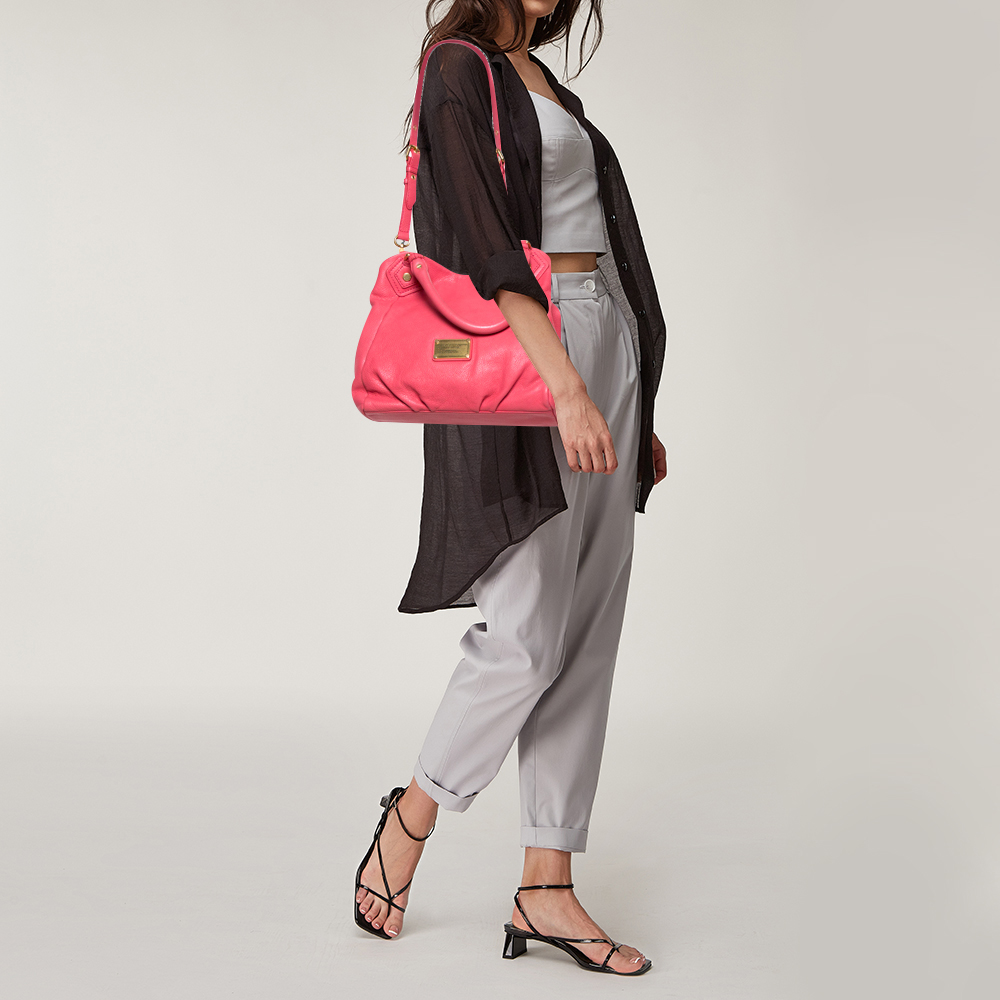 

Marc by Marc Jacobs Pink Leather Classic Q Francesca Shoulder Bag