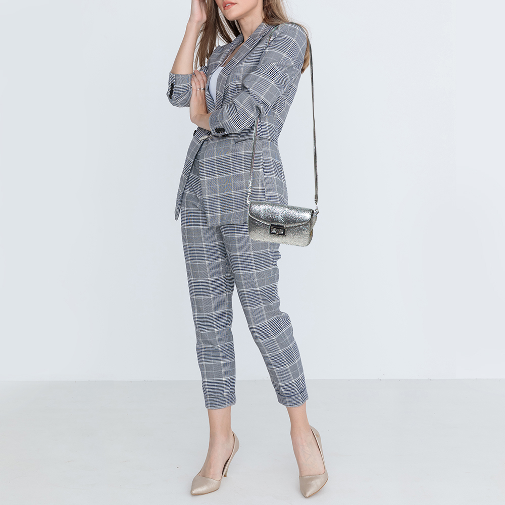 

Marc by Marc Jacobs Silver Crackled Leather Shoulder Bag