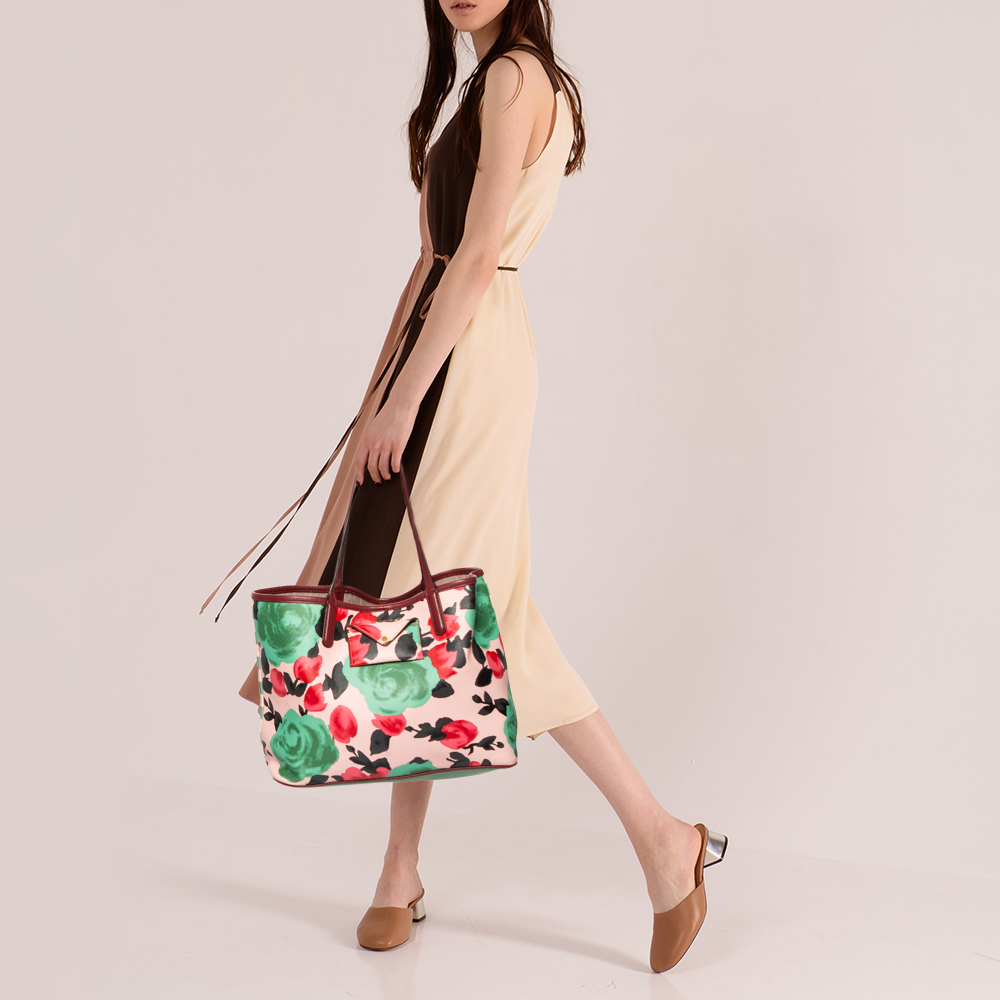 

Marc by Marc Jacobs Multicolor Coated Canvas and Leather Metropolitote Jerrie Rose Tote